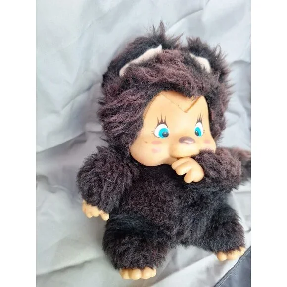 Nyamy Washino Kitten Felina Sucking Thumb Plush Black 7" Vintage 1979 READ - Picture 2 of 15